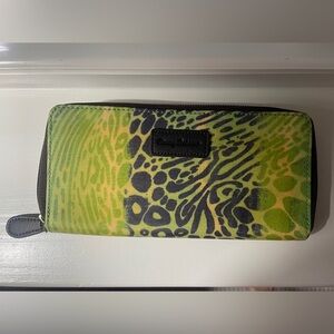 Tommy Bahama Green and Black Animal Print Wallet